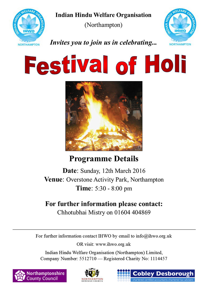 holi celebrations northampton 2017
