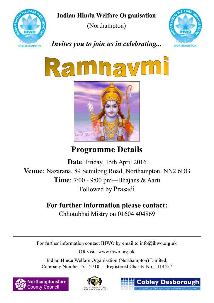 Ramnavmi Celebrations Northampton 2016